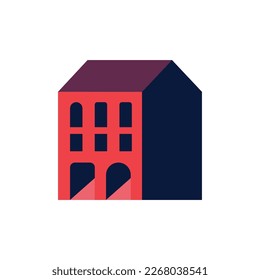 Beautiful home or house style vector flat design #4