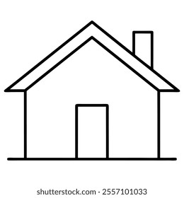 A beautiful home icon continuous-line-simple-house vector