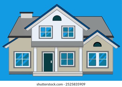 A beautiful home vector art.