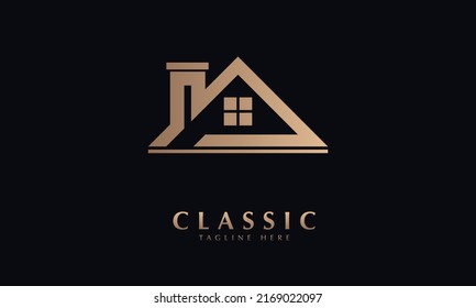 beautiful home vector monogram logo template
