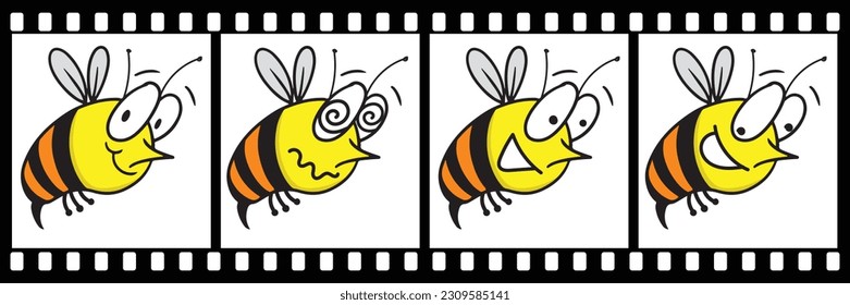 beautiful honey bee character, suitable for illustration in presentations, stickers, banners, product logos, t-shirt designs, learning illustrations for children or for animated characters.