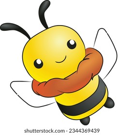 Beautiful honey bee designed vector