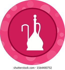 Beautiful Hookah Glyph Vector Icon