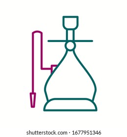 Beautiful Hookah  Line Vector Icon