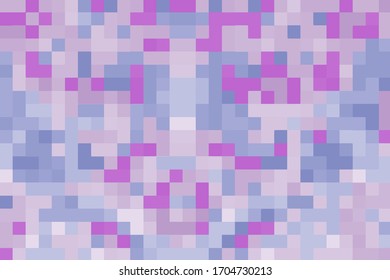 Beautiful horizontal mosaic abstract squares texture blue pink violet pastel colors