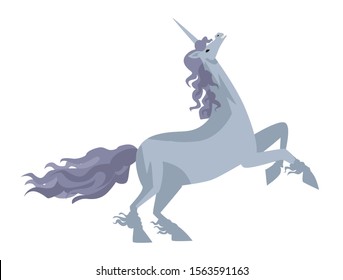 beautiful horned unicorn magical animal