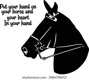 beautiful horse face silhouettes graphics
