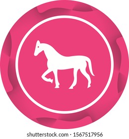 Beautiful Horse Glyph Vector Icon