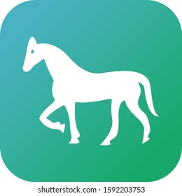 Beautiful Horse Glyph Vector Icon