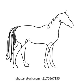 Beautiful horse in one line.