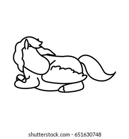 beautiful horse pony wings foal toy vector illustration