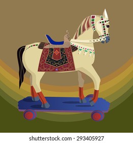 beautiful horse in vector format
