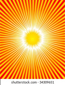 Beautiful Hot Sunburst Background Illustration Stock Vector (Royalty ...