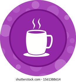 Beautiful Hot Tea Glyph Vector Icon
