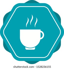 Beautiful Hot Tea Vector Glyph icon
