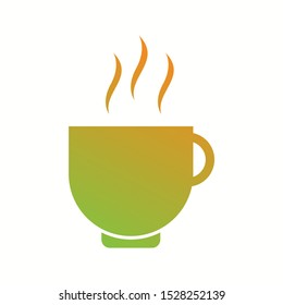 Beautiful Hot Tea Vector Glyph icon