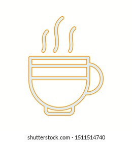 Beautiful Hot tea vector line icon