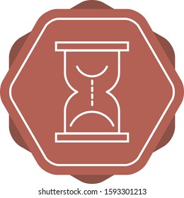 Beautiful Hourglass Line Vector Icon