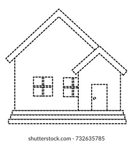 beautiful house building isolated icon