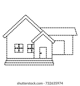 beautiful house building isolated icon