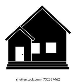 beautiful house building isolated icon