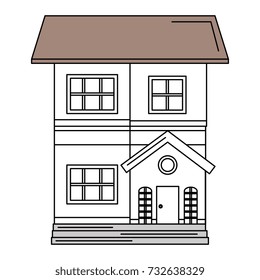 beautiful house building isolated icon