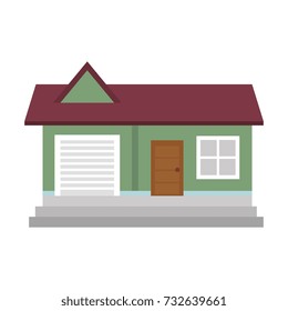 beautiful house building isolated icon