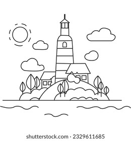 beautiful house coloring pages. The property of the house is white with thick black lines. suitable for use in children's coloring books as well as a medium for recognizing the shape of a house
