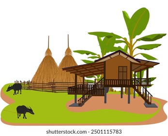 Beautiful house made entirely of wood.