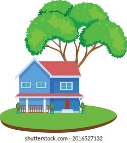 Beautiful house vector art and illustration