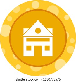 Beautiful House Vector Glyph Icon