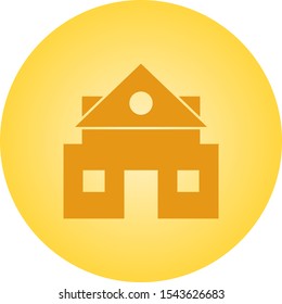 Beautiful House Vector Glyph Icon