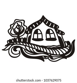 Beautiful house. Vector illustration
