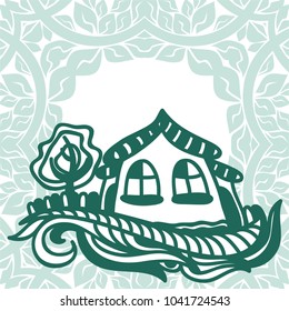 Beautiful house. Vector illustration
