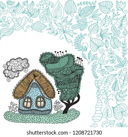 Beautiful house. Vector illustration