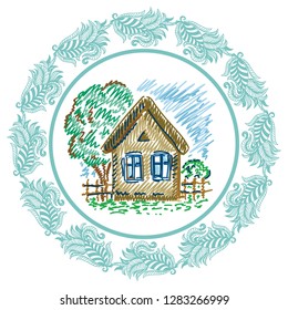 Beautiful house. Vector illustration
