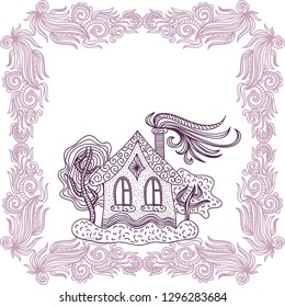 Beautiful house. Vector illustration