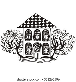 Beautiful house vector illustration