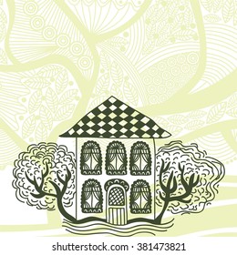Beautiful house vector illustration