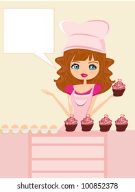 beautiful Housewife cooking