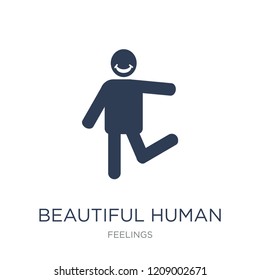 beautiful human icon. Trendy flat vector beautiful human icon on white background from Feelings collection, vector illustration can be use for web and mobile, eps10