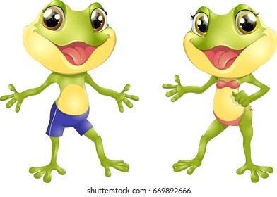 Beautiful humanoid frog