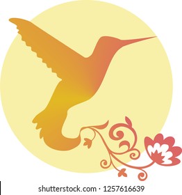 Beautiful hummingbird logo