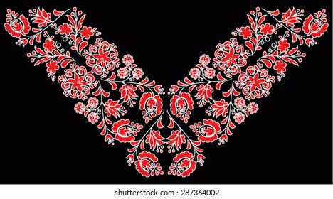 Beautiful hungarian folk art motif