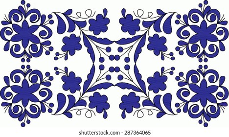 Beautiful hungarian folk art motif