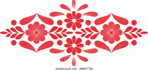 Beautiful hungarian folk art motif