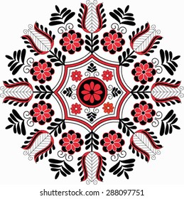 Beautiful hungarian folk art motif