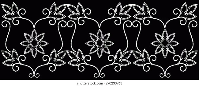 Beautiful hungarian folk art motif