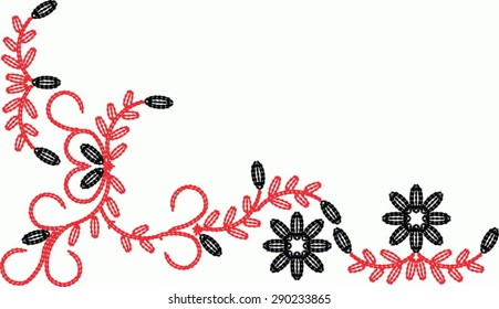 Beautiful hungarian folk art motif