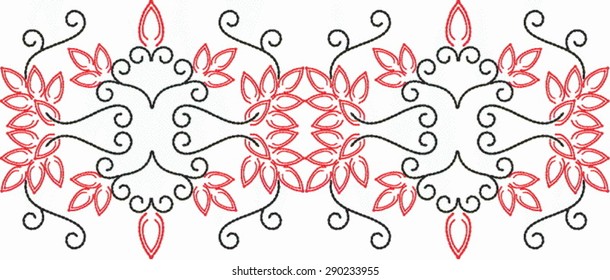 Beautiful hungarian folk art motif